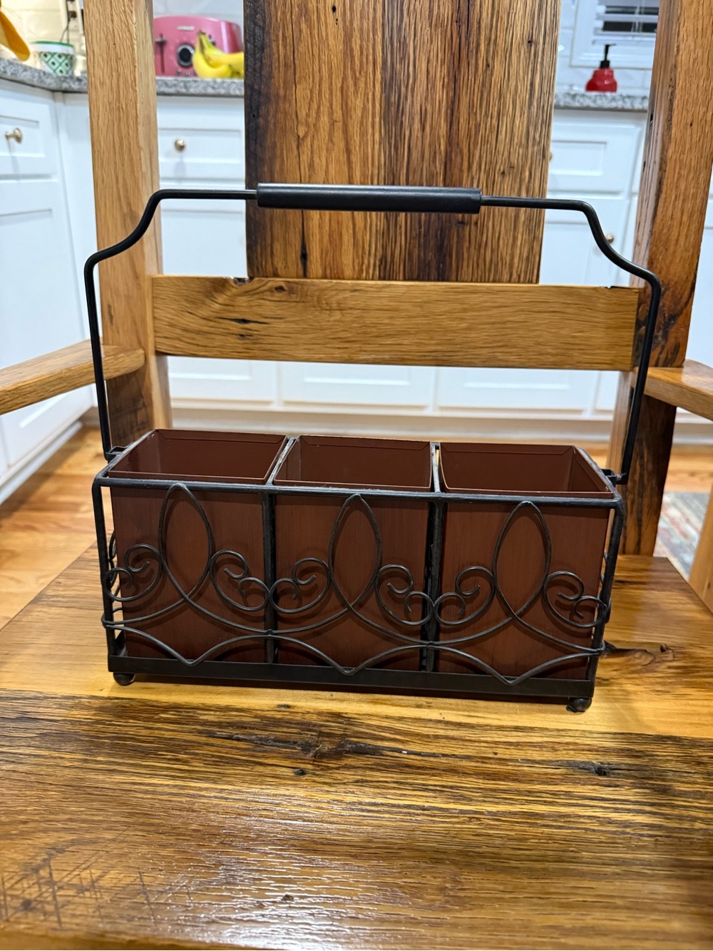 Southern Living at Home Decorative Brown Metal Caddy